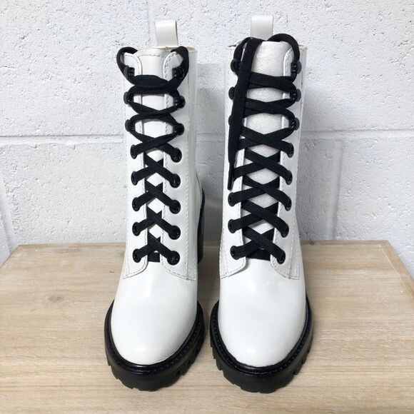 Womens Marc Jacobs White Ryder Lace Up White Boot Size 35 US 5 - Picture 2 of 13